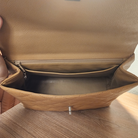 Vintage Chanel Kelly Top Handle Cavier Biege SHW (2001) - Picture 9 of 16